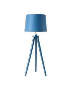 Briar Bend Floor Lamp With A Plain Fabric Shade - Blue (synthetic illustration; no displayed measurements)