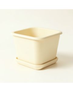 Ash Crest Empty Raised Planter - Ivory (synthetic illustration; no displayed measurements)