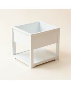 Heath Bluff Empty Raised Planter - White (synthetic illustration; no displayed measurements)