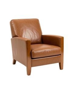 Aguilar 28 '' Wide Top Grain Leather Armchair (synthetic illustration; no displayed measurements)