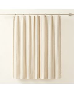 Summit Bend Shower Curtain Hanging Flat From A Plain Rod - Cream (synthetic illustration; no displayed measurements)