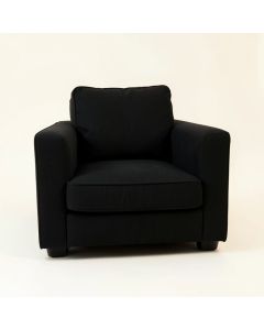 Reed Crossing Upholstered Armchair - Black (synthetic illustration; no displayed measurements)