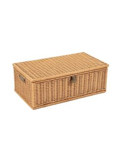 Somerset Bellar Rattan Rectangular Double Tissue Box Cover Bathroom Accessory Set