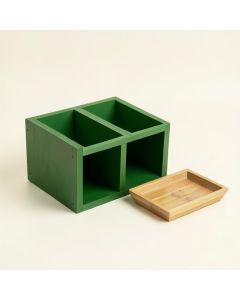 Flint Branch Empty Coffee-Station Organizer - Green (synthetic illustration; no displayed measurements)