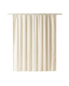 Moss Dell Shower Curtain Hanging Flat From A Plain Rod - Ivory
