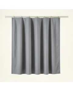 Summit Bluff Shower Curtain Hanging Flat From A Plain Rod - Gray (synthetic illustration; no displayed measurements)
