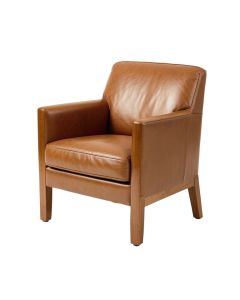 Howard 36 '' Wide Top Grain Leather Side Chair
