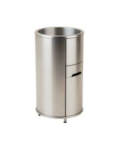 Easystore Butler Stainless Steel Freestanding Toilet Paper Holder With Shelf And Drawer (synthetic illustration; no displayed measurements)