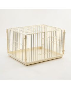 Spruce Crest Empty Furniture-Style Pet Crate - Ivory (synthetic illustration; no displayed measurements)