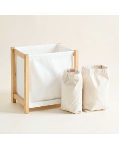 Briar Crossing Laundry Sorting Station With Plain Removable Bags - White (synthetic illustration; no displayed measurements)
