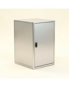 72 '' H X 30 '' W X 21 '' D Platinum Metallic Indoor Storage Locker (synthetic illustration; no displayed measurements)