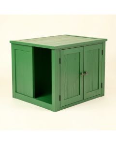 Cliff Bridge Empty Furniture-Style Litter Enclosure - Green (synthetic illustration; no displayed measurements)