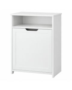 Elm Crossing Freestanding Pull-Out Hamper Cabinet - White