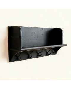 Summit Bridge Wall-Mounted Entryway Organizer Shelf - Black (synthetic illustration; no displayed measurements)