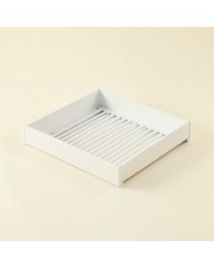 Summit Branch Empty Under-Desk Cable Tray - White (synthetic illustration; no displayed measurements)