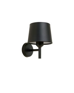 Dawn Crossing Wall Sconce Mounted On A Plain Wall - Black