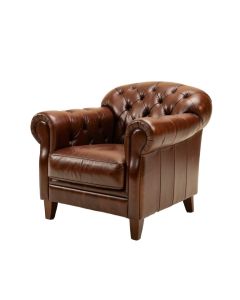 Dinesha 34.62 '' Wide Tufted Top Grain Leather Armchair (synthetic illustration; no displayed measurements)