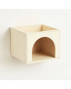 Dune Crossing Wall-Mounted Cat Perch - Cream (synthetic illustration; no displayed measurements)