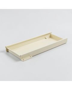 Heath Crest Empty Under-Desk Cable Tray - Ivory (synthetic illustration; no displayed measurements)