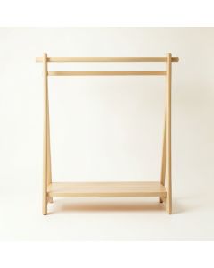 Oak Bluff Empty Garment Rack - Beige (synthetic illustration; no displayed measurements)