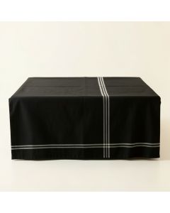 Wren Bend Flat Bed Sheet - Black (synthetic illustration; no displayed measurements)