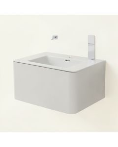 Poulos Modern 24 '' Wall Mounted Single Bathroom Vanity Set (synthetic illustration; no displayed measurements)