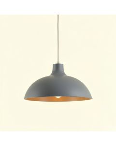 Clay Dale Pendant Light Suspended From One Plain Cable - Gray (synthetic illustration; no displayed measurements)