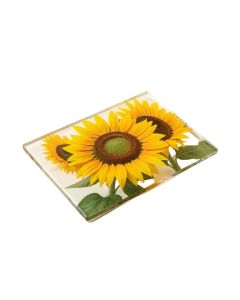 Counterart Glass Sunflower Fields Cutting Board (synthetic illustration; no displayed measurements)