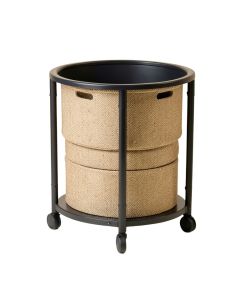 Round Rolling Laundry & Storage Cart
