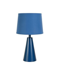 Bay Bend Table Lamp With A Plain Fabric Shade - Blue (synthetic illustration; no displayed measurements)