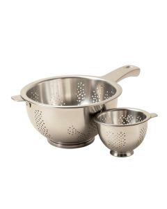 Home Basics Stainless Steel 3 Piece Strainer Set (synthetic illustration; no displayed measurements)