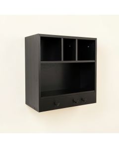 Dune Dell Wall-Mounted Entryway Organizer Shelf - Black (synthetic illustration; no displayed measurements)