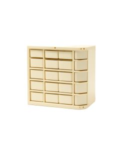 Cedar Dale Small-Parts Storage Drawer Cabinet - Ivory