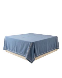 Oak Edge Flat Bed Sheet - Blue