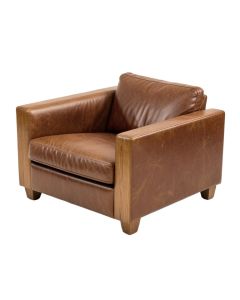 Micheals 95 '' Genuine Leather Square Arm Sofa (synthetic illustration; no displayed measurements)