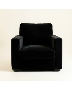 Cove Branch Upholstered Armchair - Black (synthetic illustration; no displayed measurements)