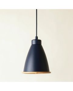 Hill Crossing Pendant Light Suspended From One Plain Cable - Navy (synthetic illustration; no displayed measurements)