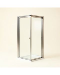 58.5-60 '' W X 62 '' H Double Sliding Semi-Frameless Shower Door (synthetic illustration; no displayed measurements)