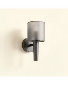 Flint Bridge Wall Sconce Mounted On A Plain Wall - Gray (synthetic illustration; no displayed measurements)
