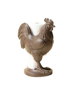 Cast Iron Rooster Free Standing Paper Towel Holder