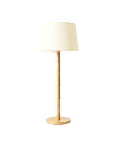 Flint Crest Floor Lamp With A Plain Fabric Shade - Cream (synthetic illustration; no displayed measurements)
