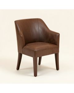 Whipple Slatback Genuine Upholstered Dining Chair (synthetic illustration; no displayed measurements)