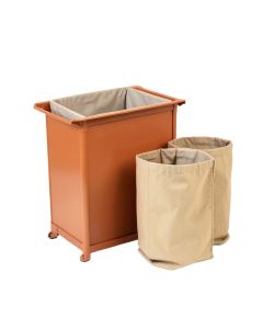 Harbor Branch Laundry Sorting Station With Plain Removable Bags - Terracotta (synthetic illustration; no displayed measurements)