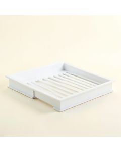 Dune Falls Empty Under-Desk Cable Tray - White (synthetic illustration; no displayed measurements)