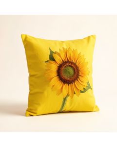 Nathen Sunflower Floral 18 '' Throw Pillow Cover (synthetic illustration; no displayed measurements)