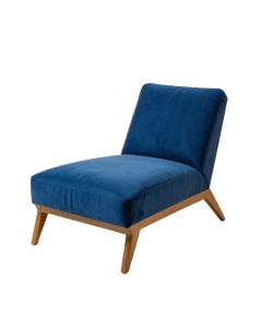 Florez - Modern Blue Velvet Chaise (synthetic illustration; no displayed measurements)
