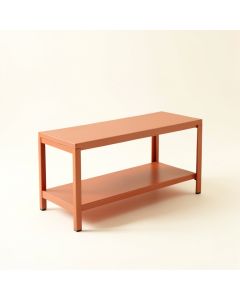 Hazel Arc Narrow Outdoor Storage Bench (synthetic illustration; no displayed measurements)