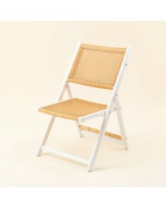 Dawn Branch Folding Outdoor Chair - White (synthetic illustration; no displayed measurements)