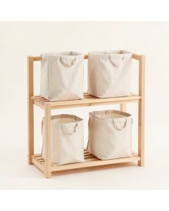 Oak Brook Laundry Sorting Station With Plain Removable Bags - Beige (synthetic illustration; no displayed measurements)