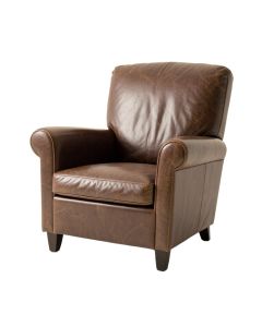Allensby 35 '' Wide Full Grain Leather Down Cushion Wingback Chair (synthetic illustration; no displayed measurements)